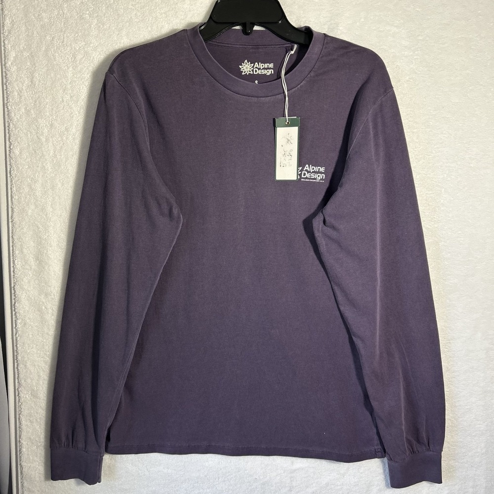 Alpine Design Mens Size S Purple Long Sleeve Hike Athletic Shirt